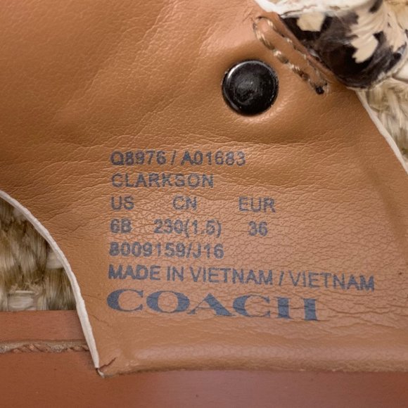 Coach snakeskin print leather sandals - Picture 9 of 11